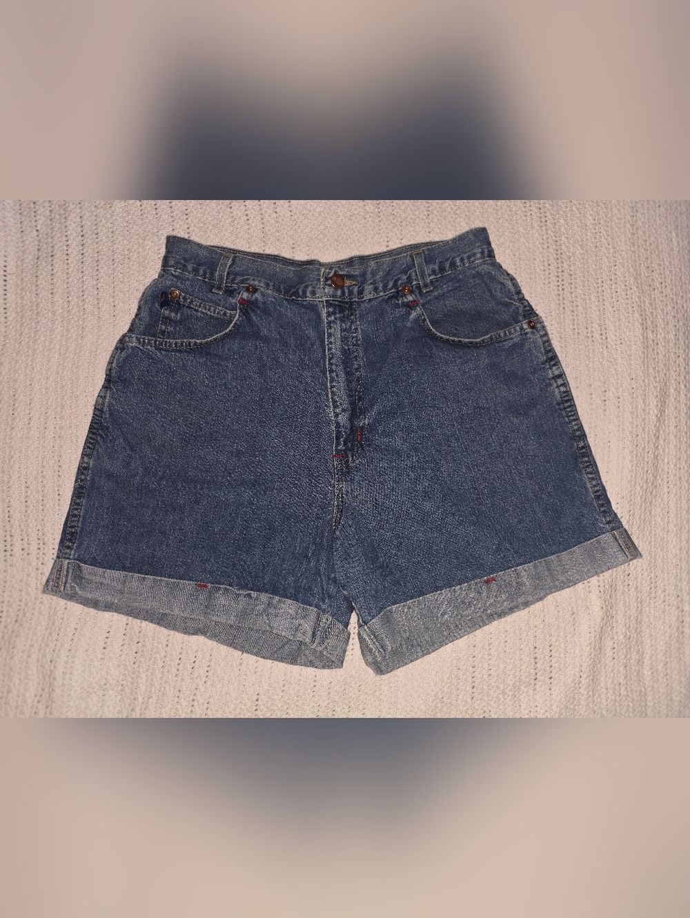 Vintage 1980s 1990s Chic Jeans High Rise Blue Denim Shorts